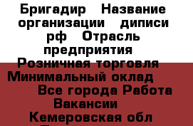 Бригадир › Название организации ­ диписи.рф › Отрасль предприятия ­ Розничная торговля › Минимальный оклад ­ 35 000 - Все города Работа » Вакансии   . Кемеровская обл.,Прокопьевск г.